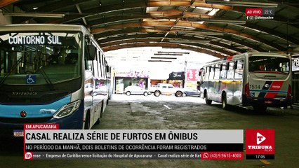 Casal realiza série de furtos no transporte coletivo de Apucarana