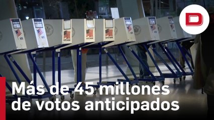 Más de 45 millones de votos contabilizados de forma anticipada en las 'midterm' de EE.UU.