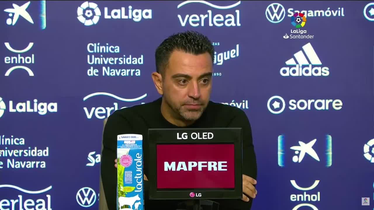 Rueda de prensa de Xavi tras el Osasuna 1 Barcelona 2
