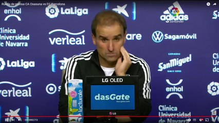 Rueda de prensa Jagoba Arrasate tras el Osasuna 1 - Barcelona 2