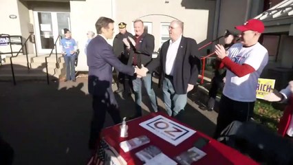 Watch_ Dr. Mehmet Oz votes in Pennsylvania election amid Senate race against Joh