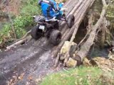 Pont en rondins de bois