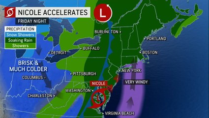 What kind of impacts will Nicole bring to the Northeast?