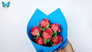 How to Make Paper Rose Bouquet - Easy Paper Crafts/DIY