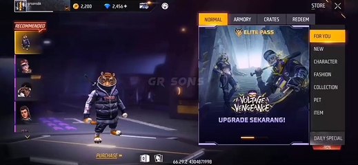 NEW WOODPECKER SKIN ACE GAMER || FREE FIRE ADVANCE ||  GARENA FREE FIRE || GR SONS