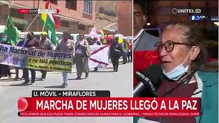 Marcha de mujeres llega a La Paz
