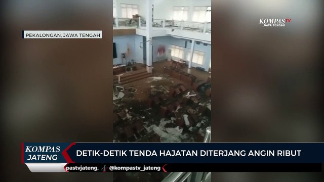 Detik-detik Tenda Hajatan Diterjang Angin Ribut