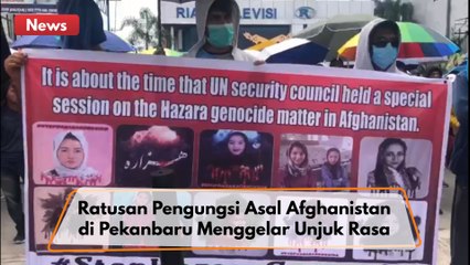 Ratusan Pengungsi Asal Afghanistan di Pekanbaru Menggelar Unjuk Rasa