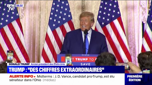 Midterms: sans aucun résultat officiel au milieu de la nuit, Donald Trump se réjouit de 80 victoires et trois défaites