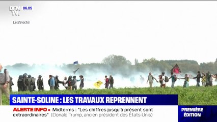 À Sainte-Soline, la construction de la réserve d'eau agricole a pu redémarrer