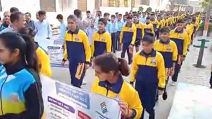 शहर में मतदाता रैली निकाली, कलक्टर ने दिखाई हरी झंडी