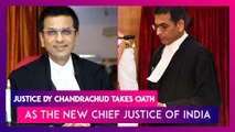 Justice dy Chandrachud Takes Oath As The New Chief Justice Of India In The Rashtrapati Bhavan