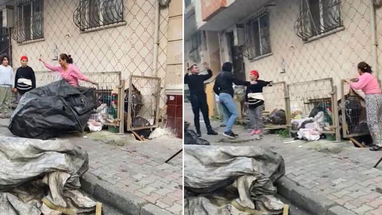 Kağıt toplayıcı kadın, zabıtaya bıçak çekti