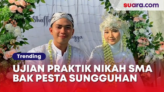 Viral Ujian Praktik Nikah di SMA Ini Bikin Warganet Baper, Dibuat Bak Pesta Sungguhan