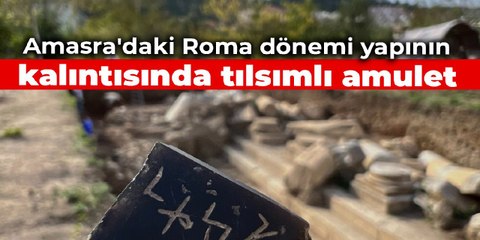 Amasra'daki Roma dönemi yapının kalıntısında tılsımlı amulet