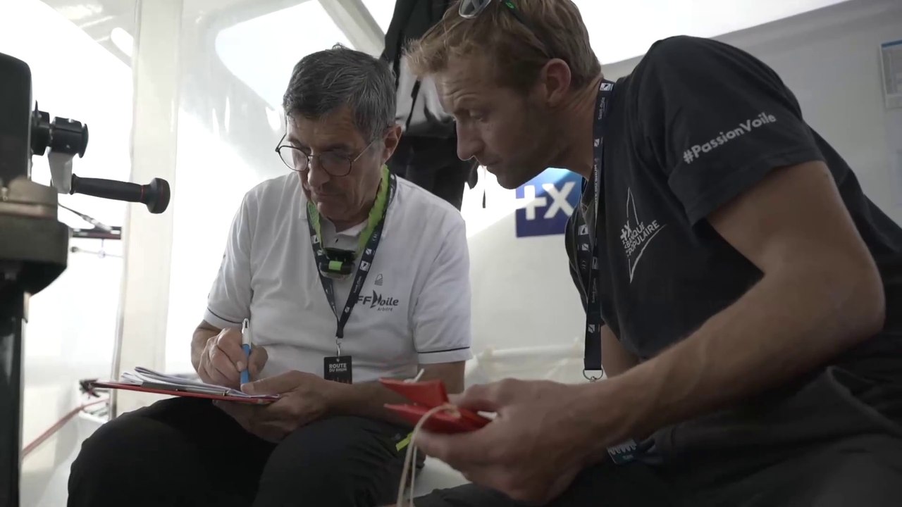 VOILES DU MAXI BANQUE POPULAIRE 2022 :CONTRÔLE DE SÉCURITÉ - ROUTE DU RHUM 2022 - VOILE BANQUE POPULAIRE