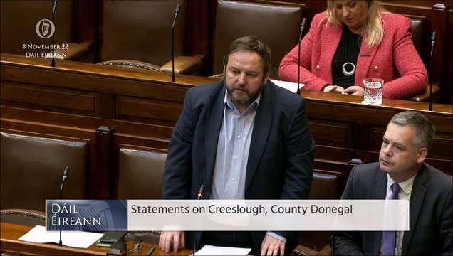 Pádraig Mac Lochlainn pays tribute to Creeslough’s ‘unbelievable heroism’, calls for ‘mental and physical infrastructure’