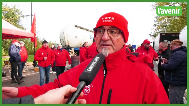 Grève générale : blocage du site Total de Feluy