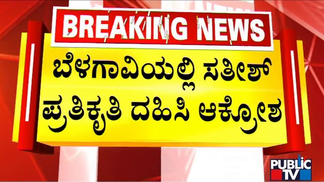 BJP Stages Protest Against Satish Jarkiholi Across Karnataka; Effigy Burnt In Belagavi | Public TV