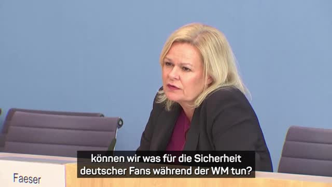 Faeser: Homophobe Aussagen vor WM 'furchtbar'