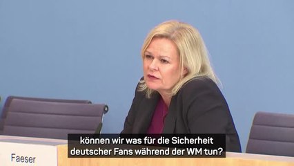 Faeser: Homophobe Aussagen vor WM "furchtbar"
