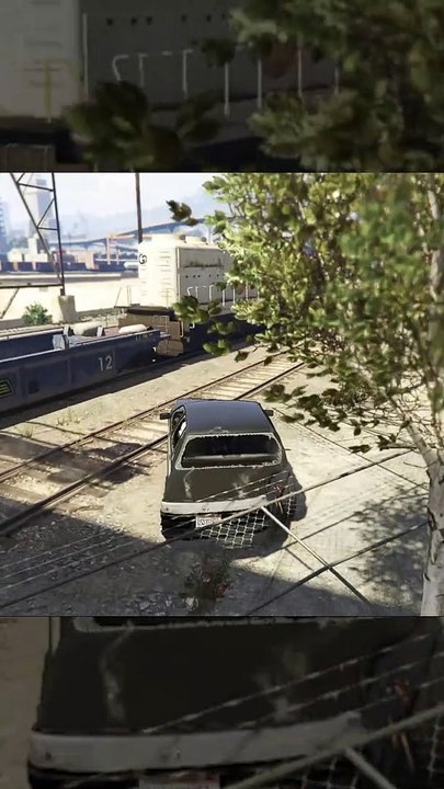 GTA 5 Train vs Car  || gta 5 Train Challenge || #gta5 #gta #gta5online #short #shorts