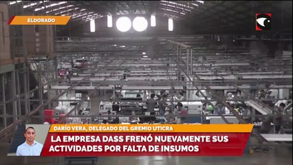 La empresa Dass frenó nuevamente sus actividades por falta de insumos