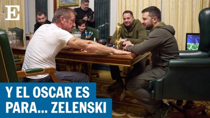 Sean Penn entreca su Oscar a Zelenski