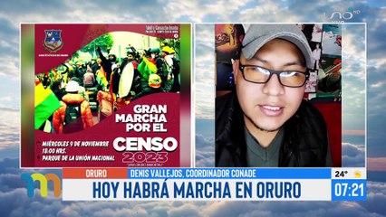 Oruro marcha e instala piques de huelgas en apoyo al censo 2023