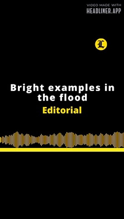 Editorial en inglés: Bright examples in the flood