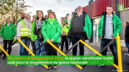 La grève du 9 novembre 2022 en région verviétoise