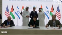 شاهد: الإمارات والأردن وإسرائيل يوقعون مذكرة تفاهم لمشروع الازدهار للطاقة والمياه