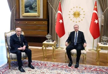 Cumhurbaşkanı Erdoğan'ın, Bahçeli ile görüşmesi sona erdi