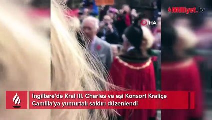 İngiltere'de Kral III. Charles'a yumurtalı saldırı