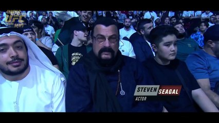 hollywood FILM star meets Islam makhachev congratulate