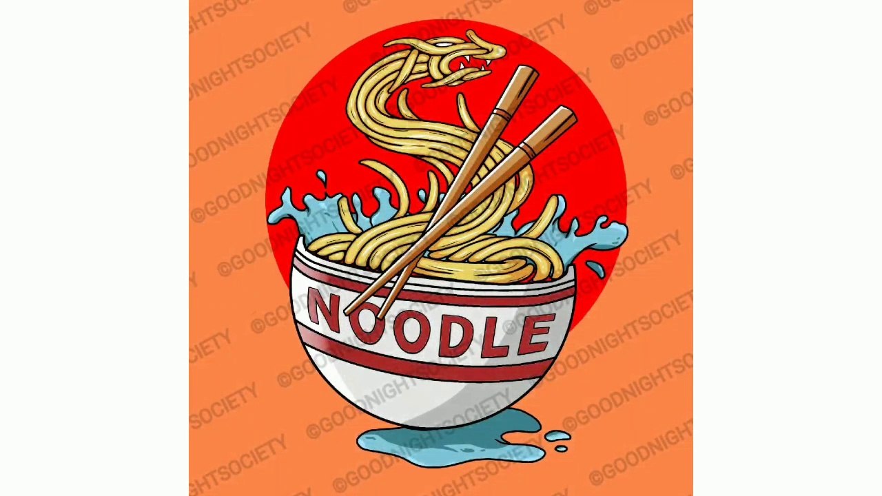 Inspiration design dragon noodles vector trace #art