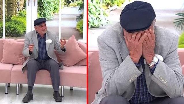27 yaş küçük eşinin daha önceki evliliklerini öğrenen yaşlı adam, Esra Erol'da programında sinir krizi geçirdi