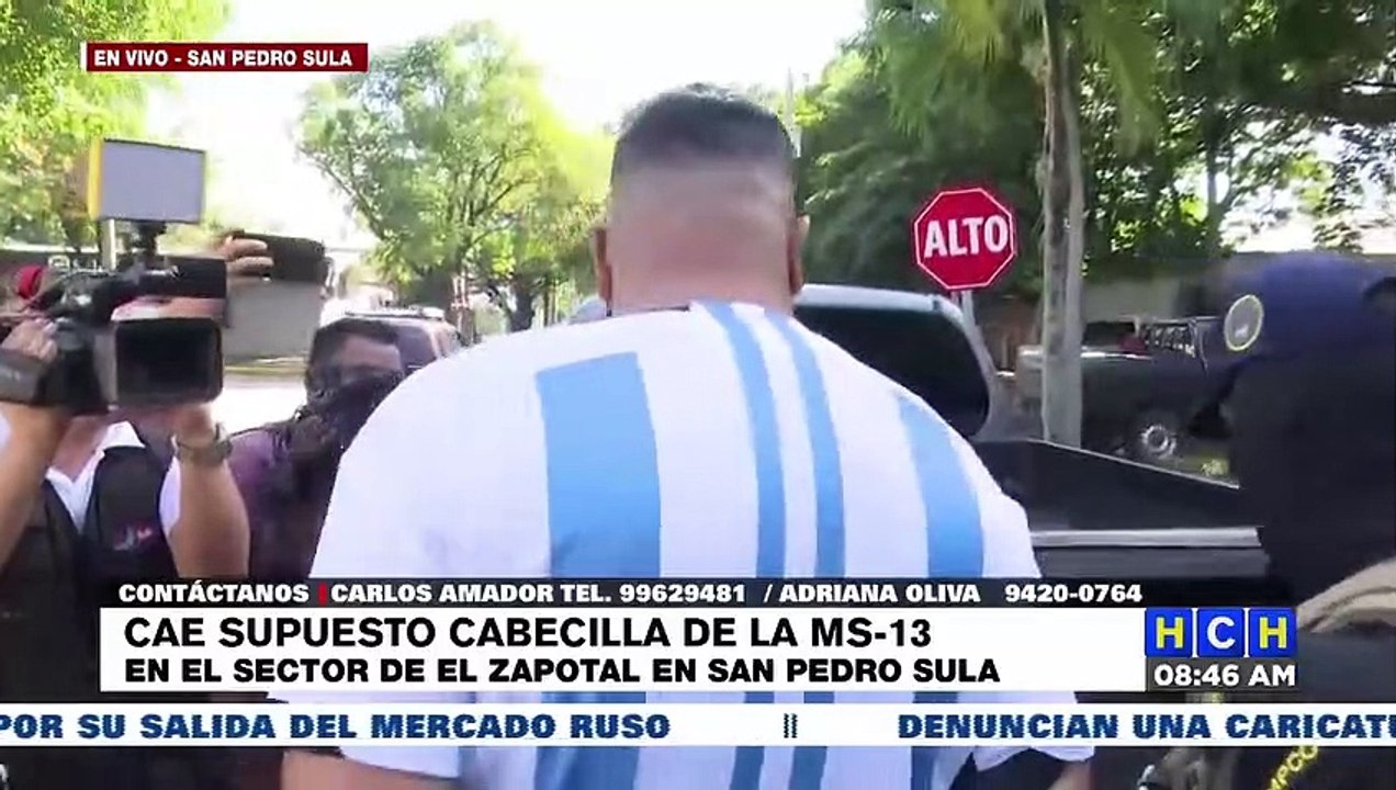 ¡Con droga, cae presunto cabecilla de la MS13 en SPS!