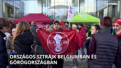 Országos sztrájk bénítja Belgiumot és Görögországot
