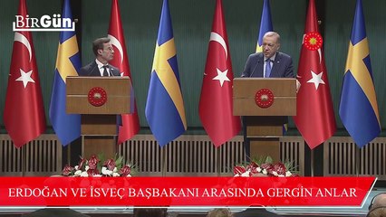 Erdoğan ve İsveç Başbakanı arasında canlı yayında gergin anlar!