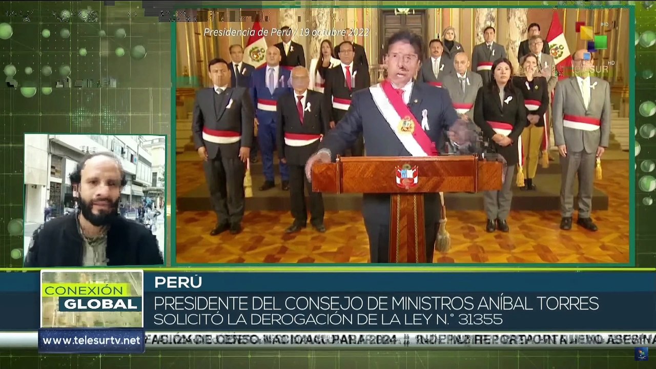 Perú: Aníbal Torres presenta cuestión de confianza sobre proyecto de ley del poder Ejecutivo