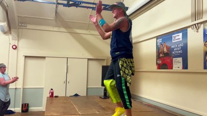 Russ Welch at one of his Zumba classes