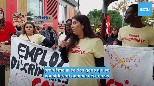 Manifestation de salariés de McDonalds Aucamville contre des actes racistes et homophobes