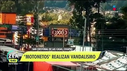 "Los Motonetos" vandalizan la presidencia municipal de San Cristóbal de las Casas