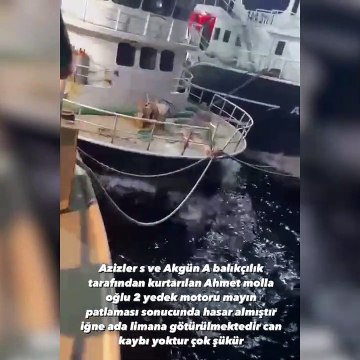 Türk teknesi Karadeniz'de mayına çarptı