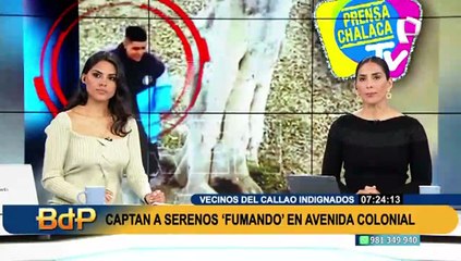 Serenos del Callao son captados fumando en pleno horario laboral: "Cómo nos van a cuidar así"