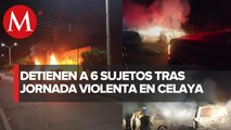 Despliegan operativo tras quema de vehículos en Celaya, hay 6 detenidos