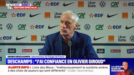 "J'ai confiance en Olivier Giroud": Didier Deschamps explique sa décision d'appeler l'attaquant du Milan AC