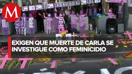 Protestan colectivos en Fiscalía Especializada por caso Carla Valencia