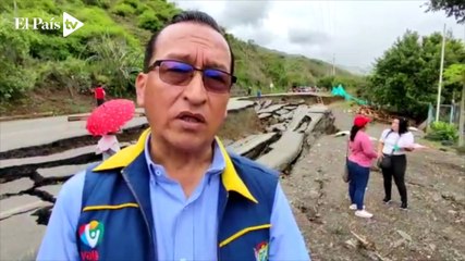 Grietas de la vía Dagua - Loboguerrero cada vez se hacen más grandes